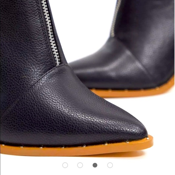 New High Block Heeled Ankle Boots Sz. 6 - Picture 4 of 9